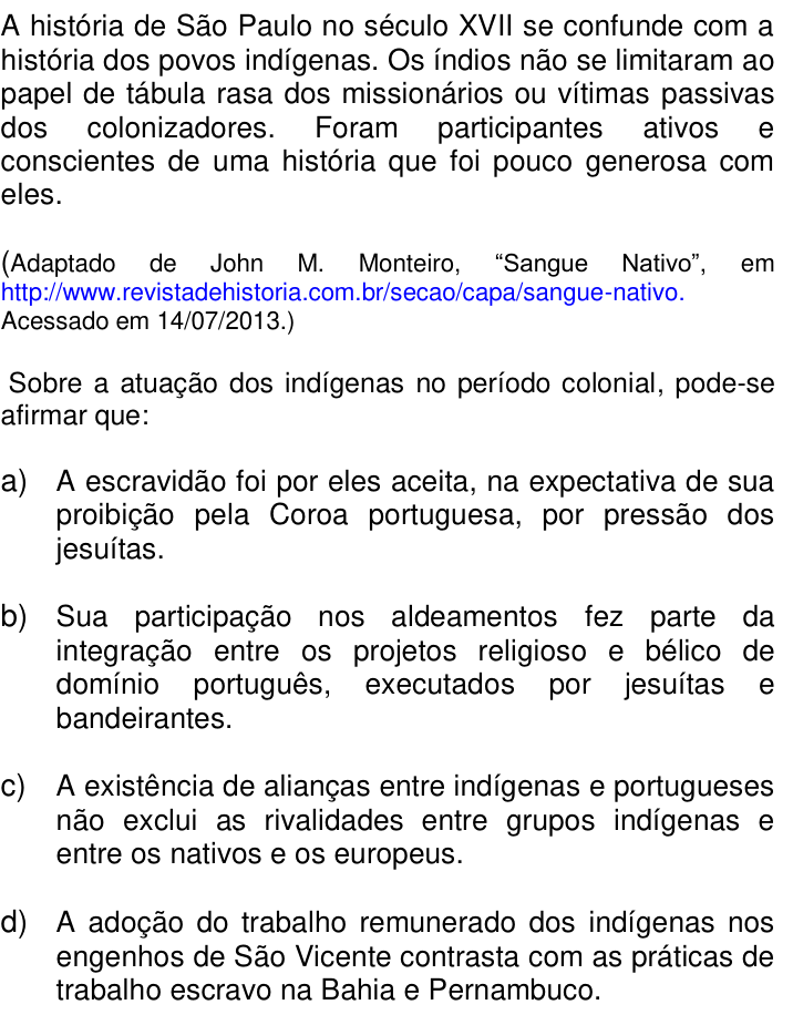 Questão 2 no caderno Q da UNICAMP 2014