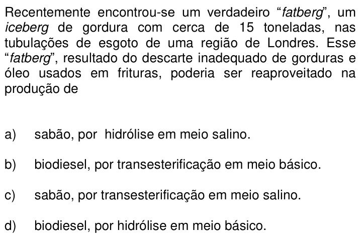 Questão 28 no caderno Q da UNICAMP 2014