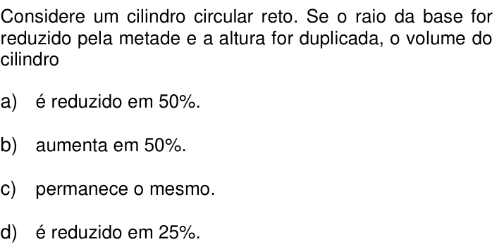 Questão 45 no caderno Q da UNICAMP 2014