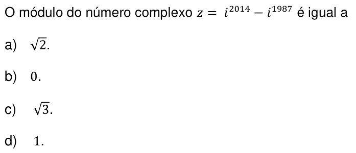 Questão 47 no caderno Q da UNICAMP 2014