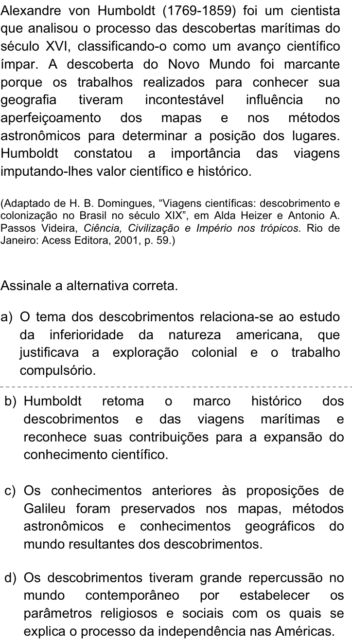 Questão 2 no caderno Q da UNICAMP 2013
