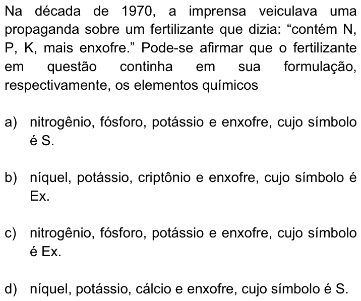 Questão 25 no caderno Q da UNICAMP 2013