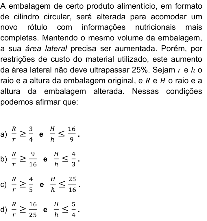 Questão 44 no caderno Q da UNICAMP 2013