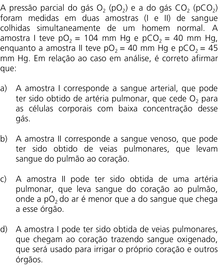 Questão 19 no caderno Q da UNICAMP 2012