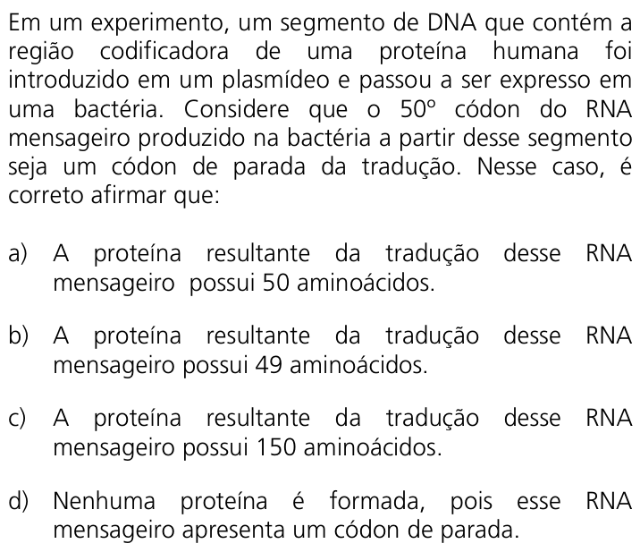 Questão 22 no caderno Q da UNICAMP 2012
