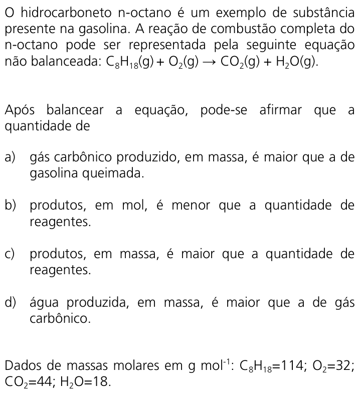 Questão 28 no caderno Q da UNICAMP 2012