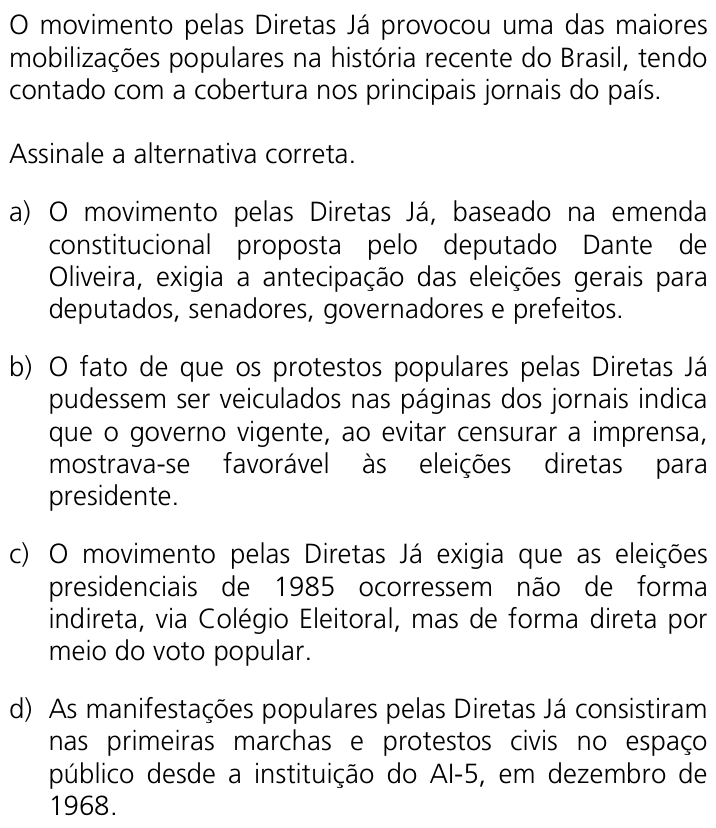 Questão 33 no caderno Q da UNICAMP 2012