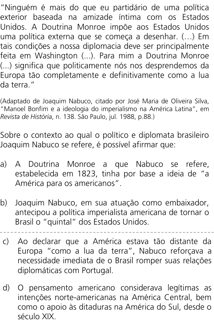 Questão 38 no caderno Q da UNICAMP 2012