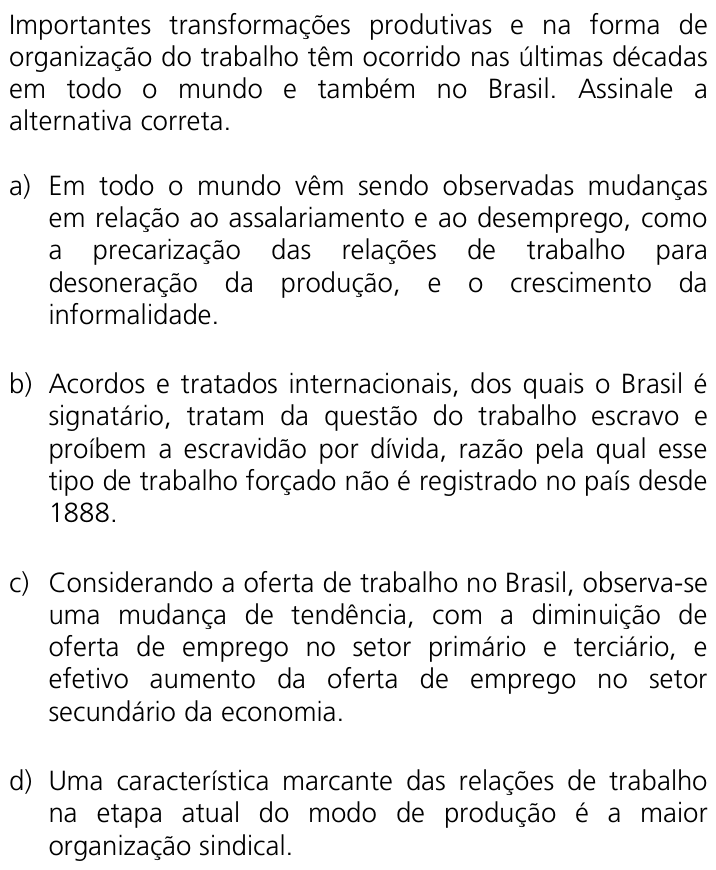Questão 45 no caderno Q da UNICAMP 2012