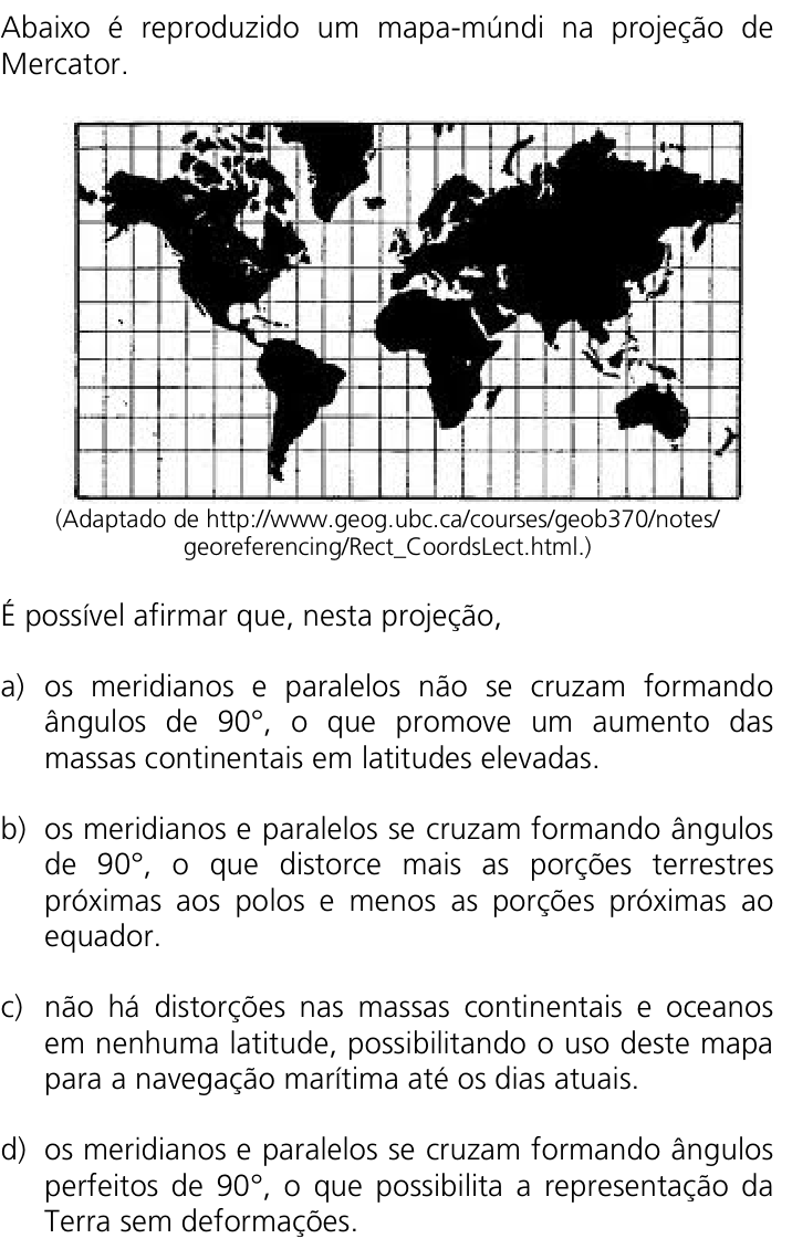 Questão 47 no caderno Q da UNICAMP 2012