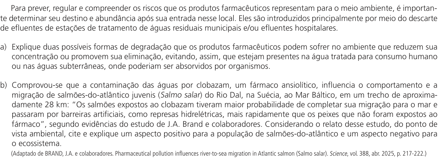Questão 9 no caderno  da 2ª fase da UNICAMP 2026