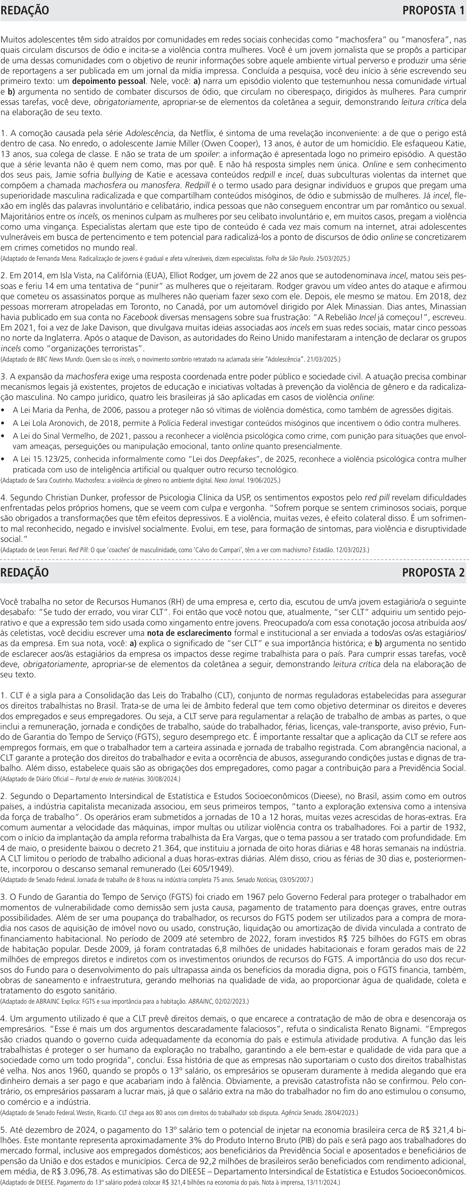 Redação da 2ª fase da UNICAMP 2026: proposta no caderno da prova