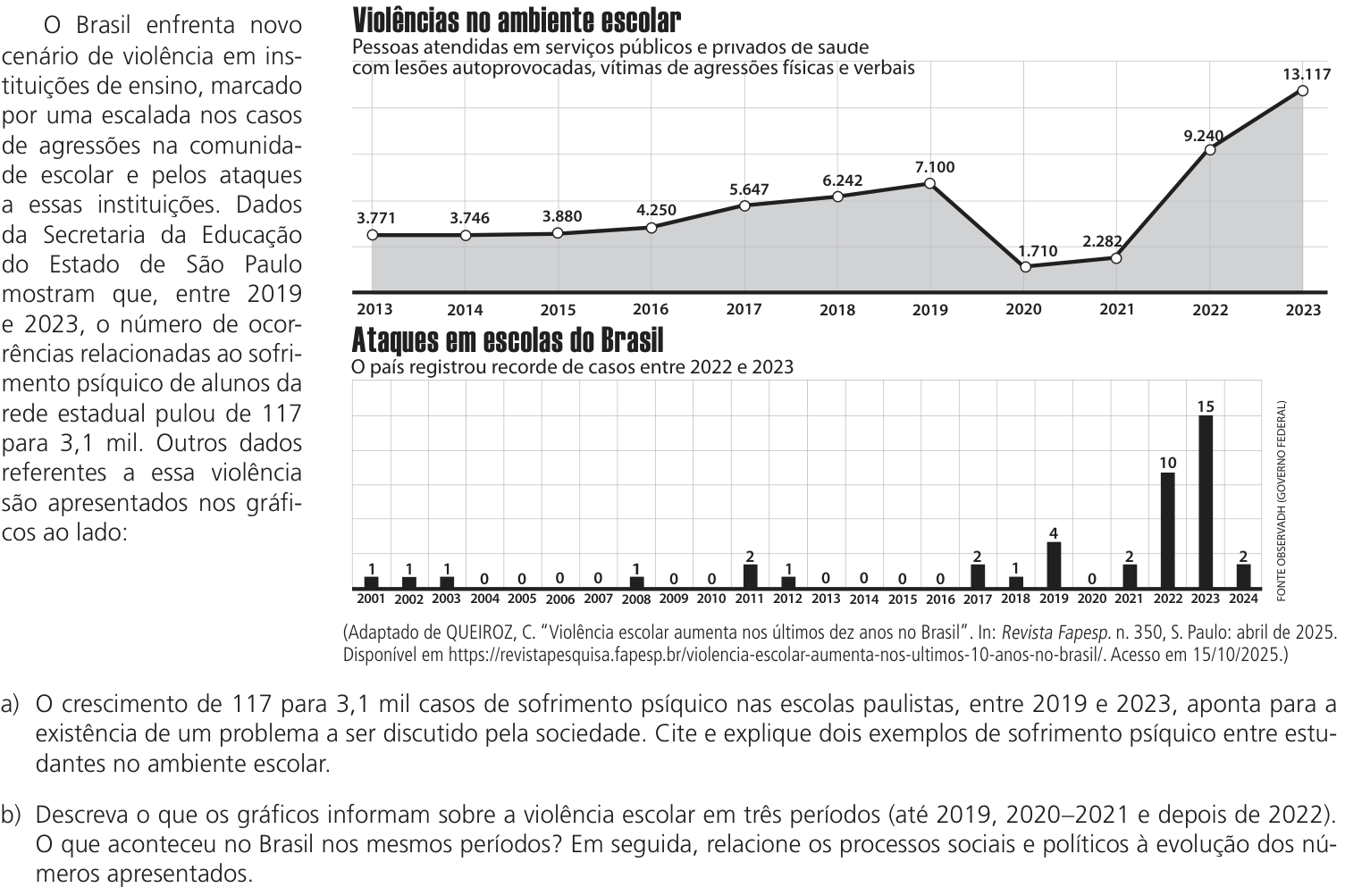 Questão 2 no caderno CB da 2ª fase da UNICAMP 2026