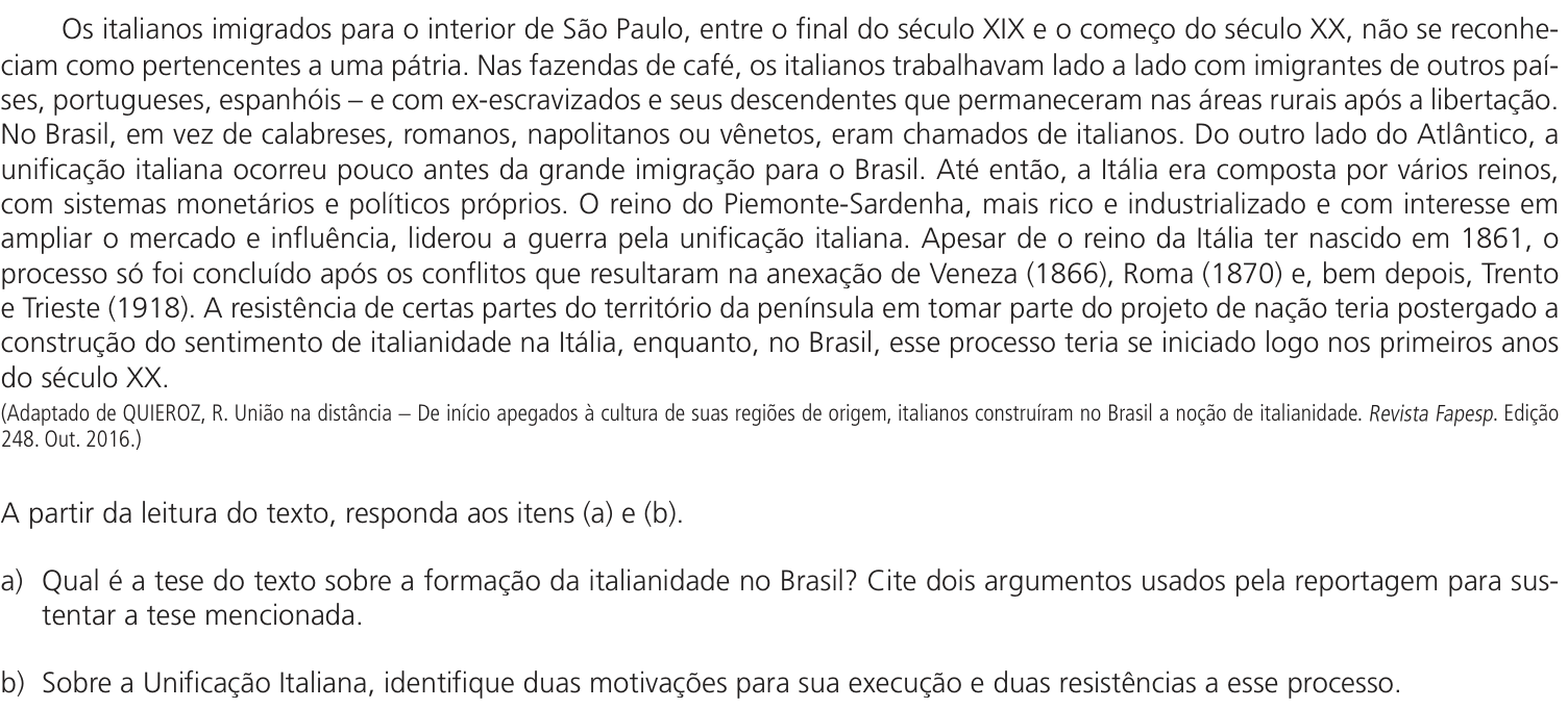 Questão 11 no caderno CH da 2ª fase da UNICAMP 2026