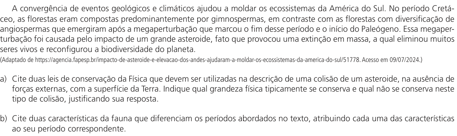 Questão 9 no caderno  da 2ª fase da UNICAMP 2025