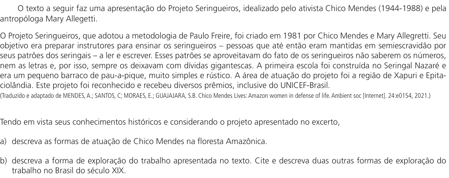 Questão 13 no caderno CH da 2ª fase da UNICAMP 2025