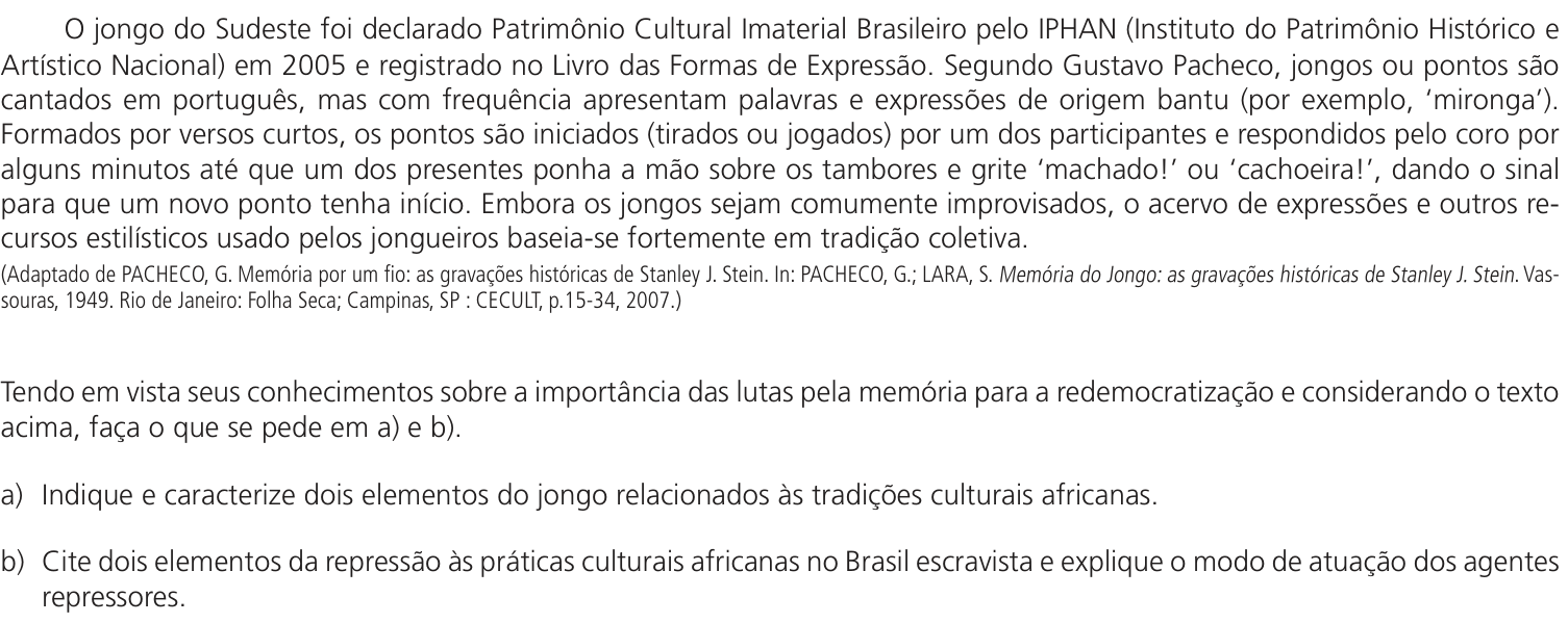 Questão 14 no caderno CH da 2ª fase da UNICAMP 2025
