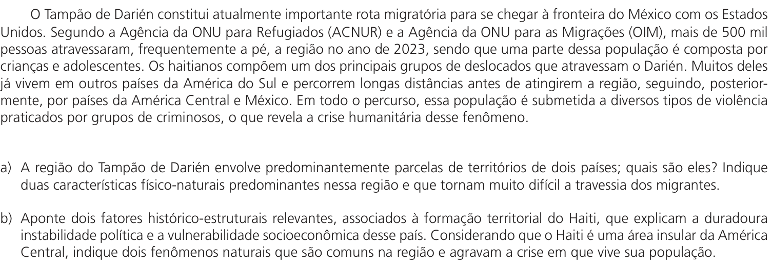 Questão 16 no caderno CH da 2ª fase da UNICAMP 2025