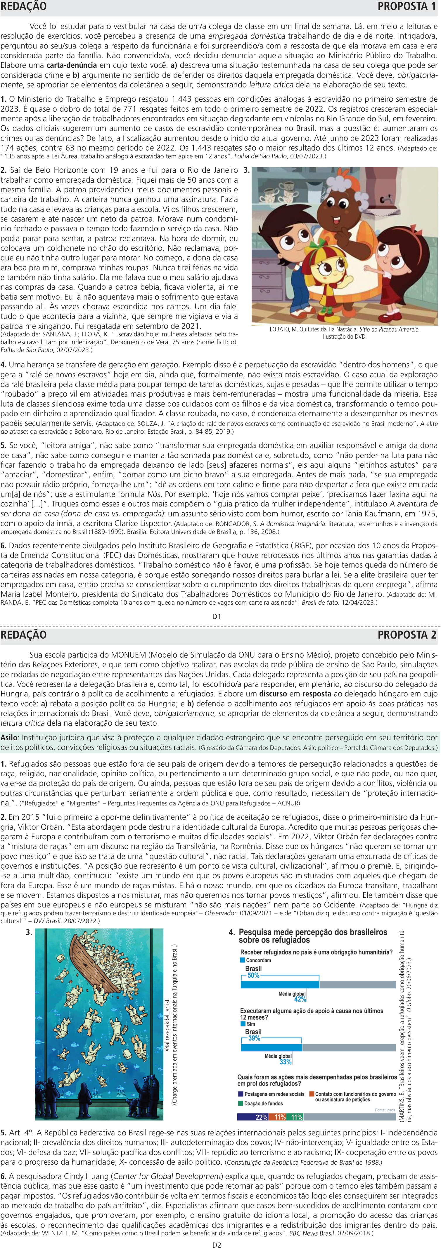 Redação da 2ª fase da UNICAMP 2024: proposta no caderno da prova