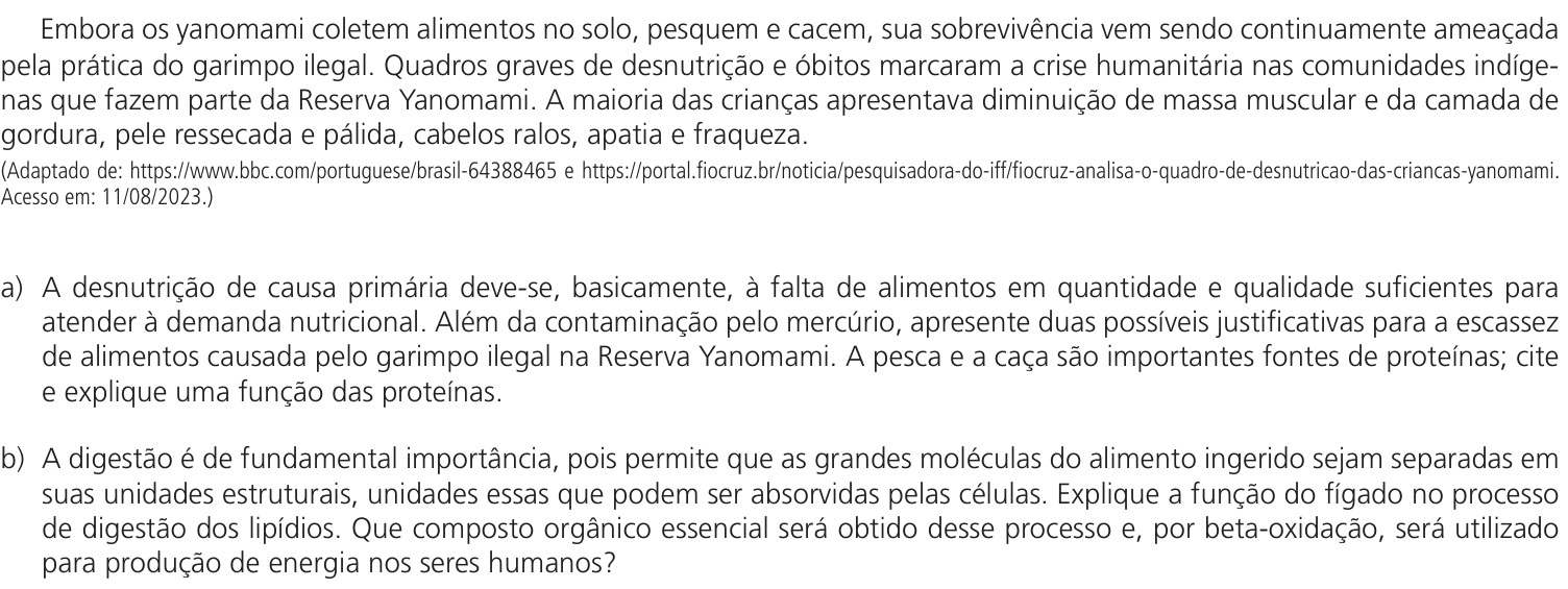 Questão 7 no caderno CB da 2ª fase da UNICAMP 2024