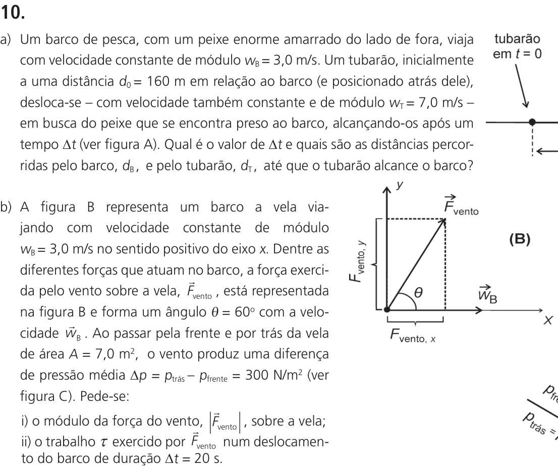 Questão 10 no caderno CE da 2ª fase da UNICAMP 2024