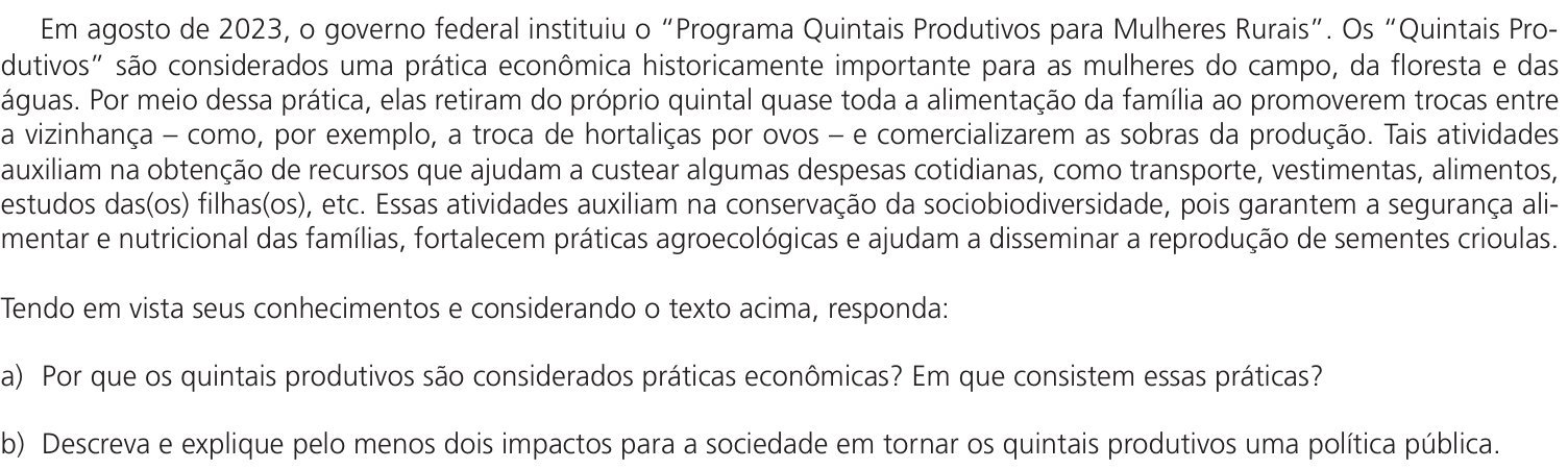 Questão 7 no caderno CH da 2ª fase da UNICAMP 2024