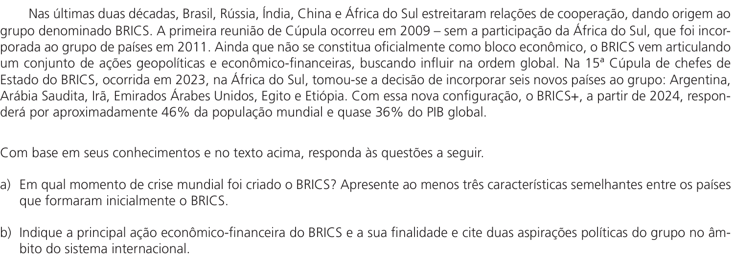 Questão 16 no caderno CH da 2ª fase da UNICAMP 2024