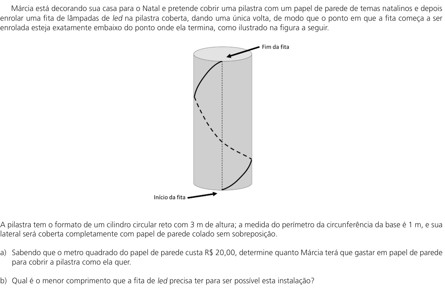 Questão 1 no caderno CB da 2ª fase da UNICAMP 2023