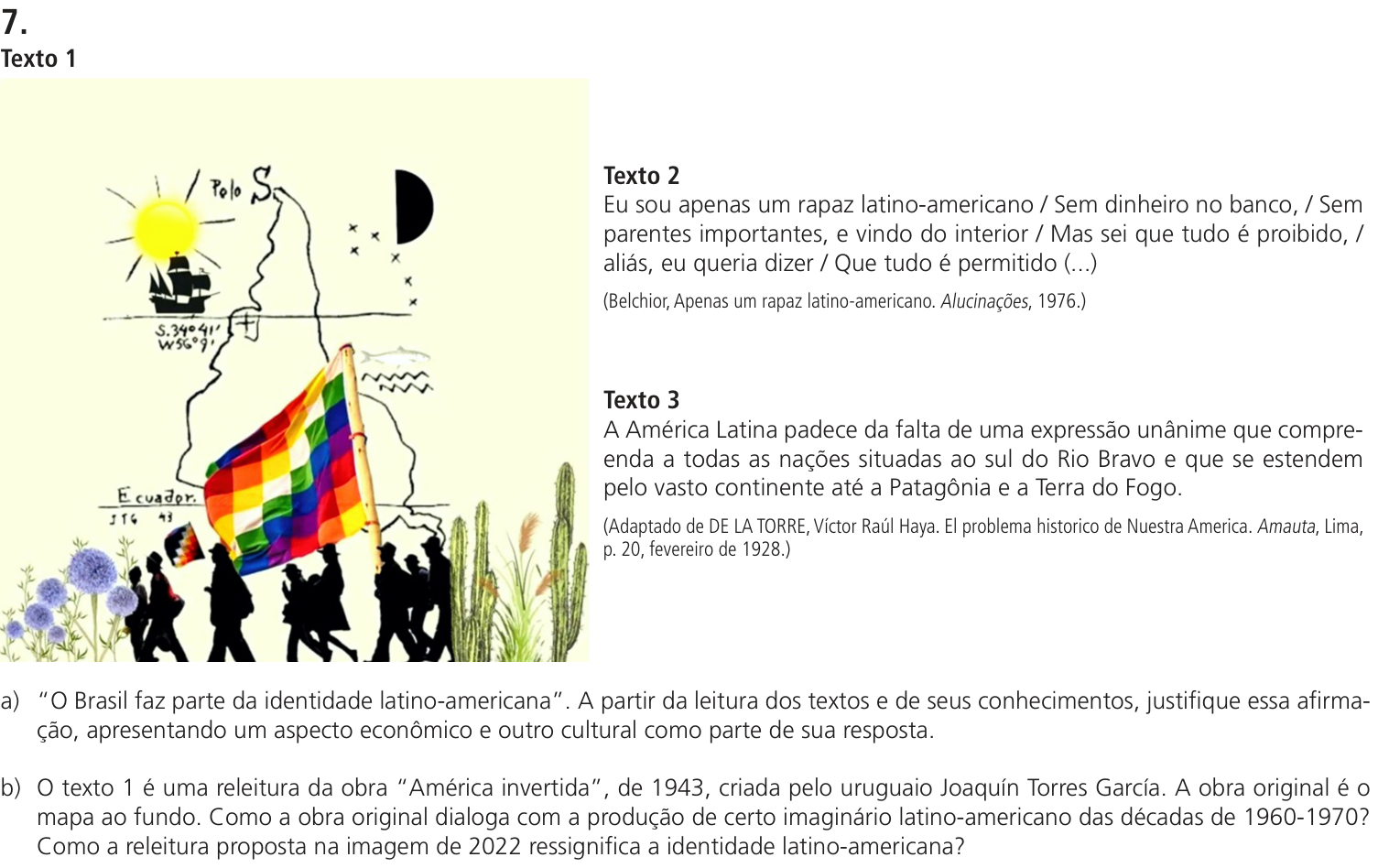 Questão 7 no caderno CB da 2ª fase da UNICAMP 2023