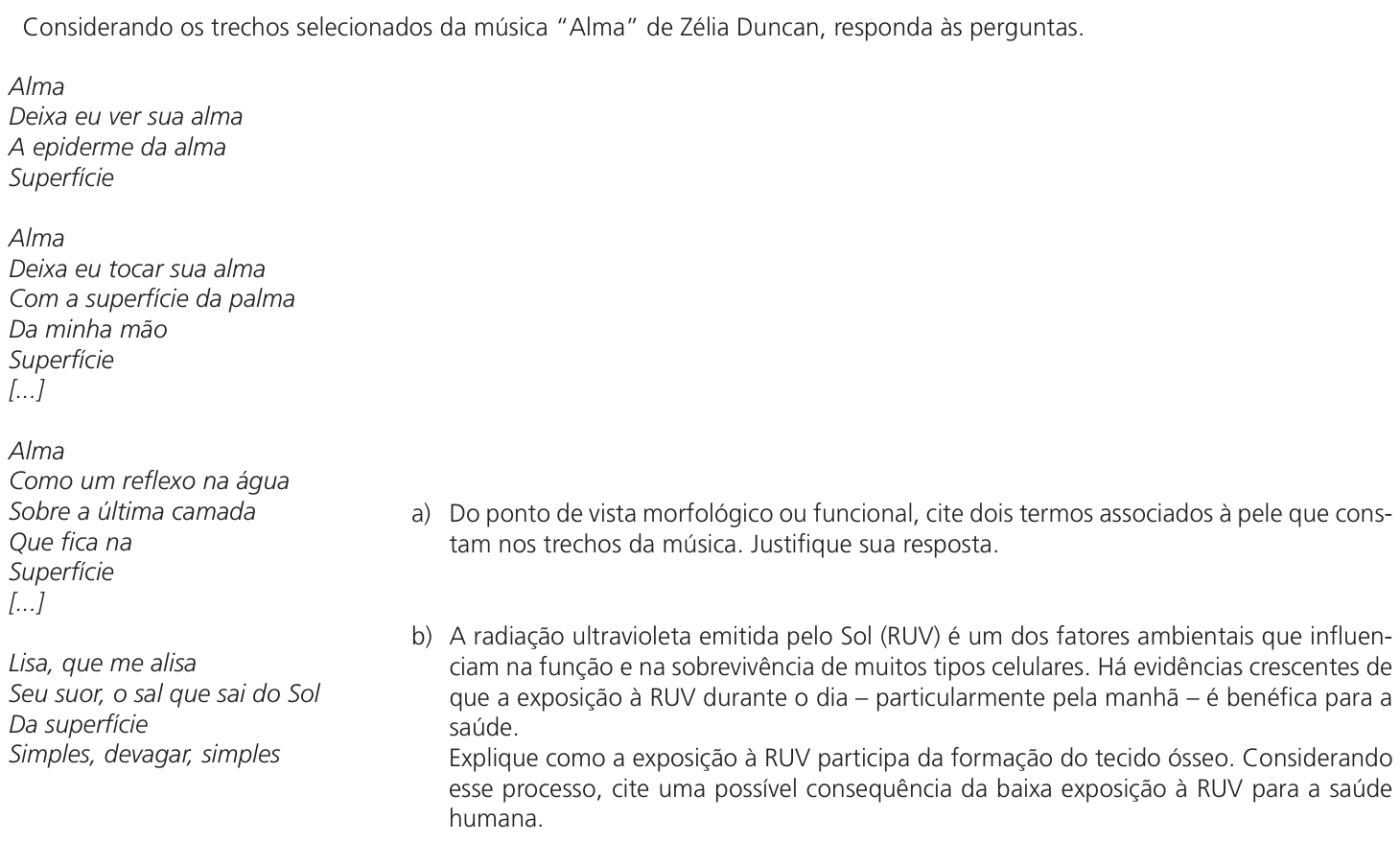 Questão 10 no caderno CB da 2ª fase da UNICAMP 2023