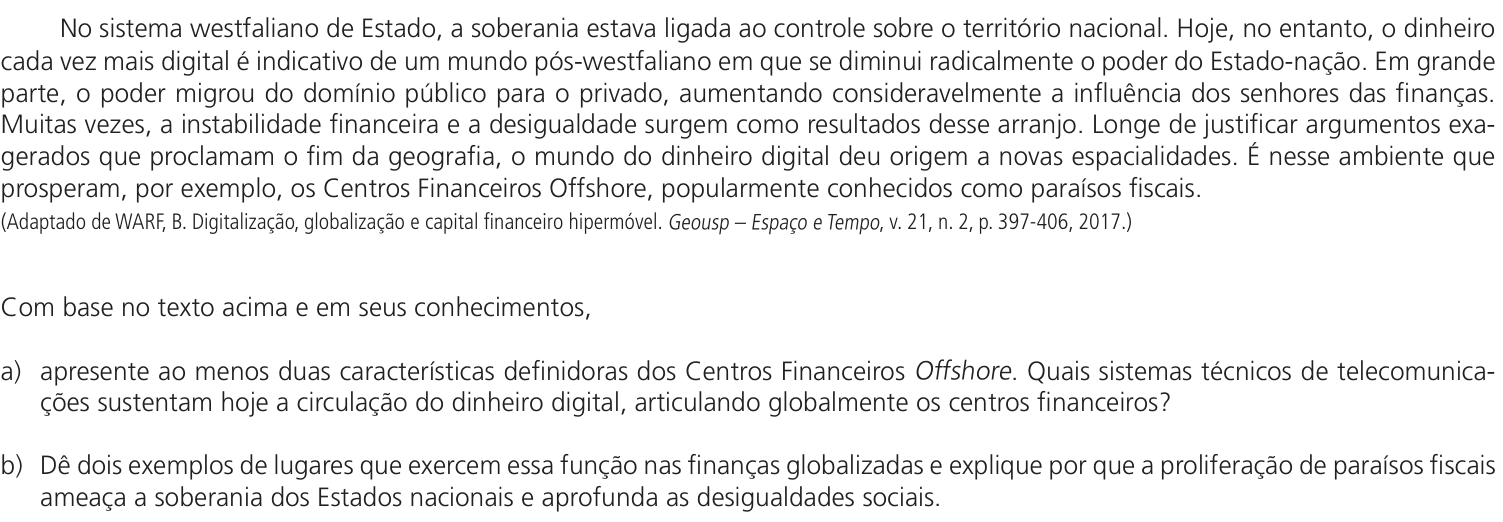 Questão 10 no caderno CH da 2ª fase da UNICAMP 2023