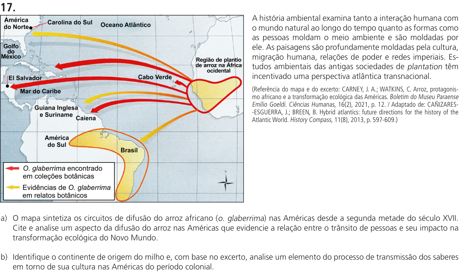 Questão 17 no caderno CH da 2ª fase da UNICAMP 2023