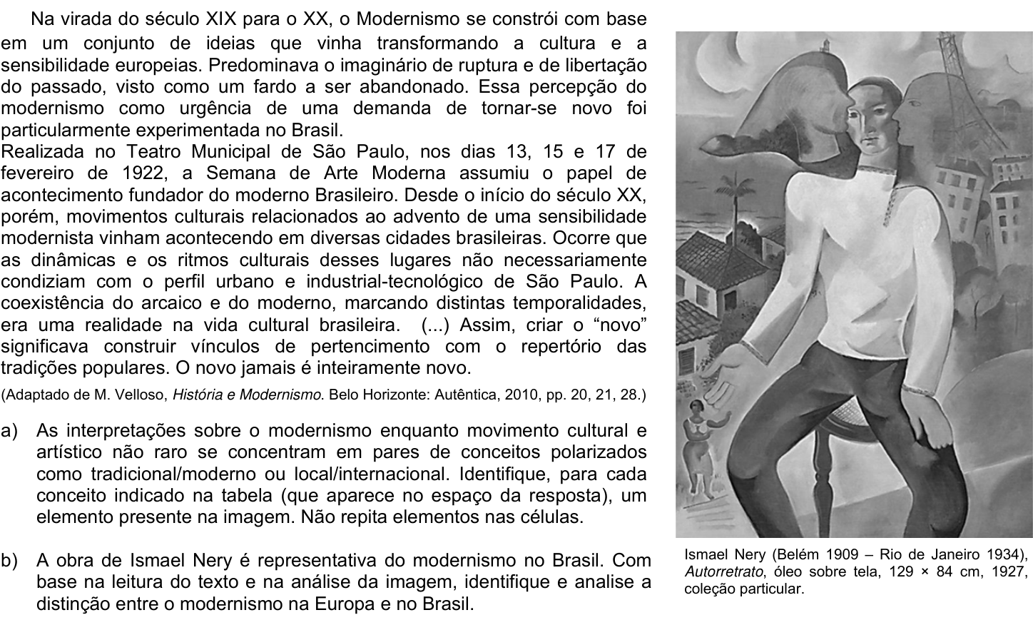 Questão 1 no caderno CB da 2ª fase da UNICAMP 2022