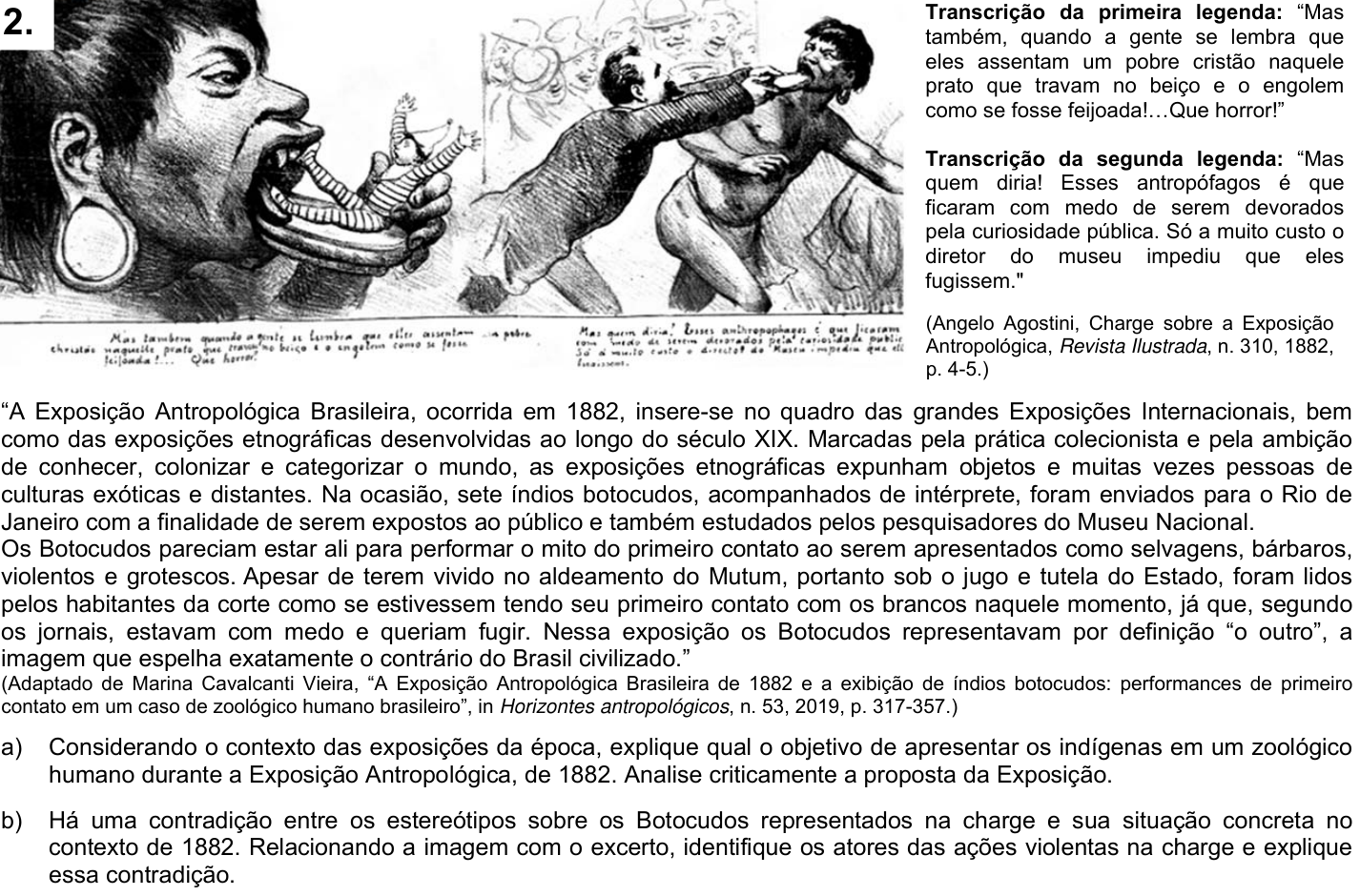 Questão 2 no caderno CB da 2ª fase da UNICAMP 2022
