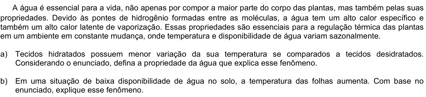 Questão 4 no caderno CB da 2ª fase da UNICAMP 2022
