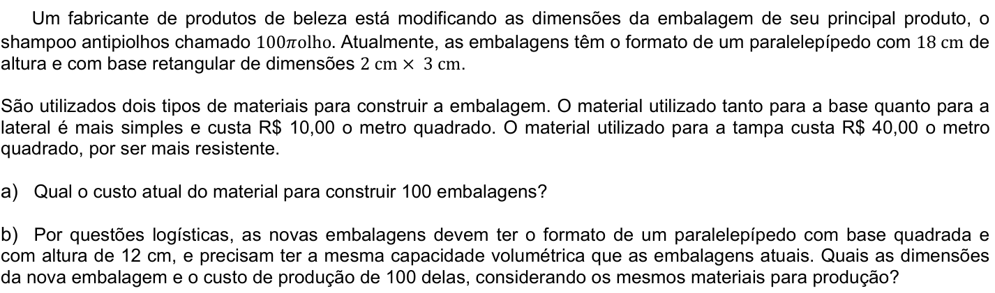 Questão 5 no caderno CB da 2ª fase da UNICAMP 2022