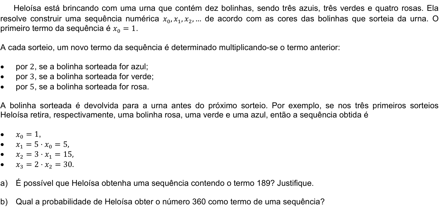 Questão 7 no caderno CB da 2ª fase da UNICAMP 2022