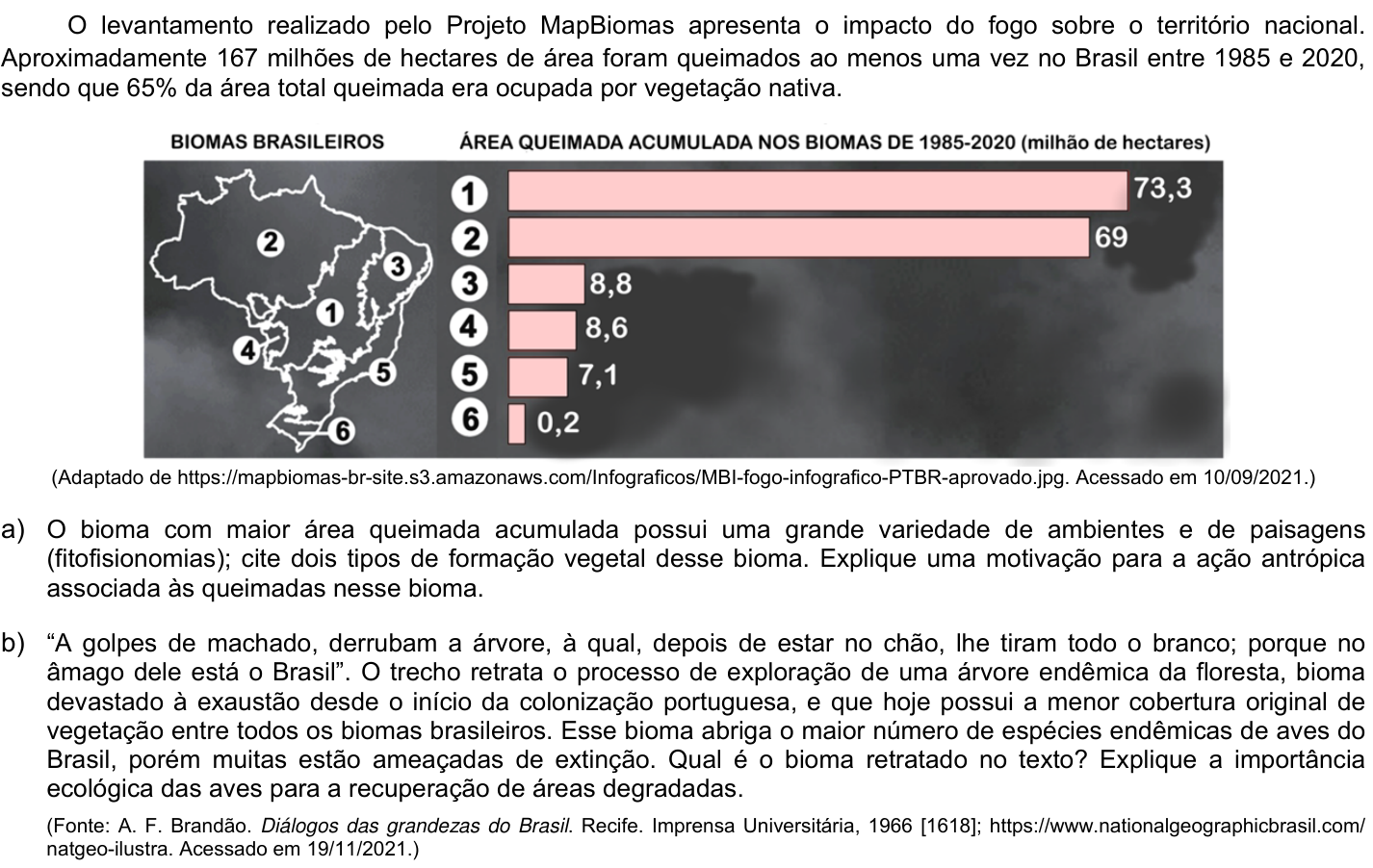 Questão 11 no caderno CB da 2ª fase da UNICAMP 2022