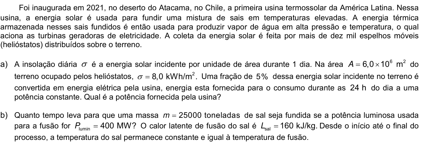 Questão 15 no caderno CE da 2ª fase da UNICAMP 2022