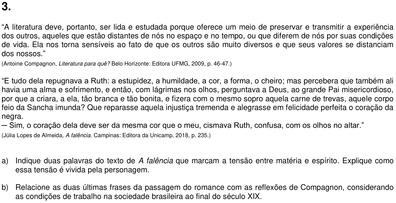 Questão 3 no caderno  da 2ª fase da UNICAMP 2021