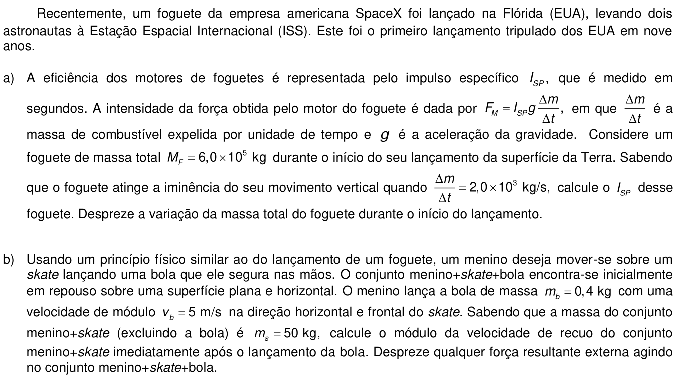 Questão 13 no caderno CE da 2ª fase da UNICAMP 2021