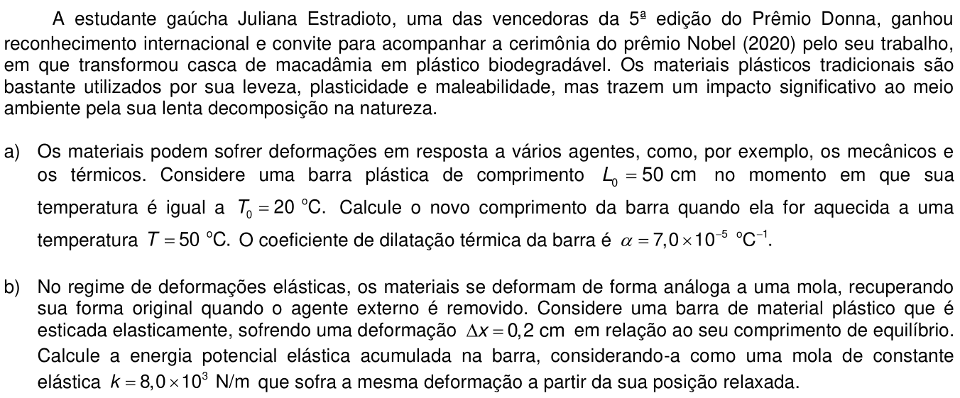 Questão 14 no caderno CE da 2ª fase da UNICAMP 2021