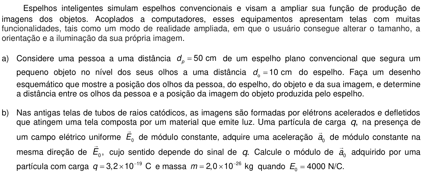 Questão 15 no caderno CE da 2ª fase da UNICAMP 2021