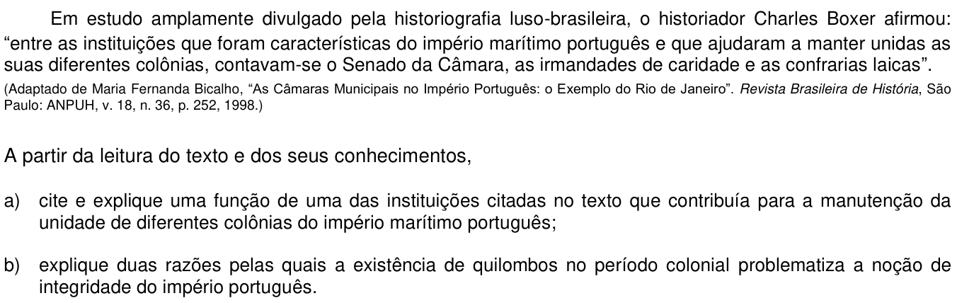 Questão 12 no caderno CH da 2ª fase da UNICAMP 2021