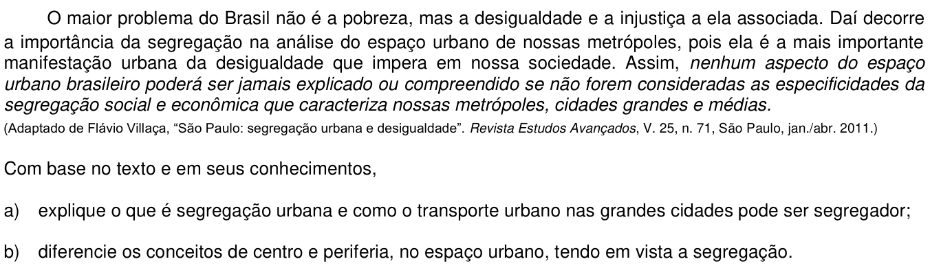 Questão 18 no caderno CH da 2ª fase da UNICAMP 2021