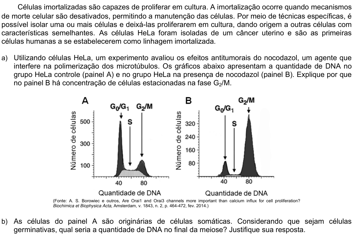 Questão 12 no caderno CB da 2ª fase da UNICAMP 2020