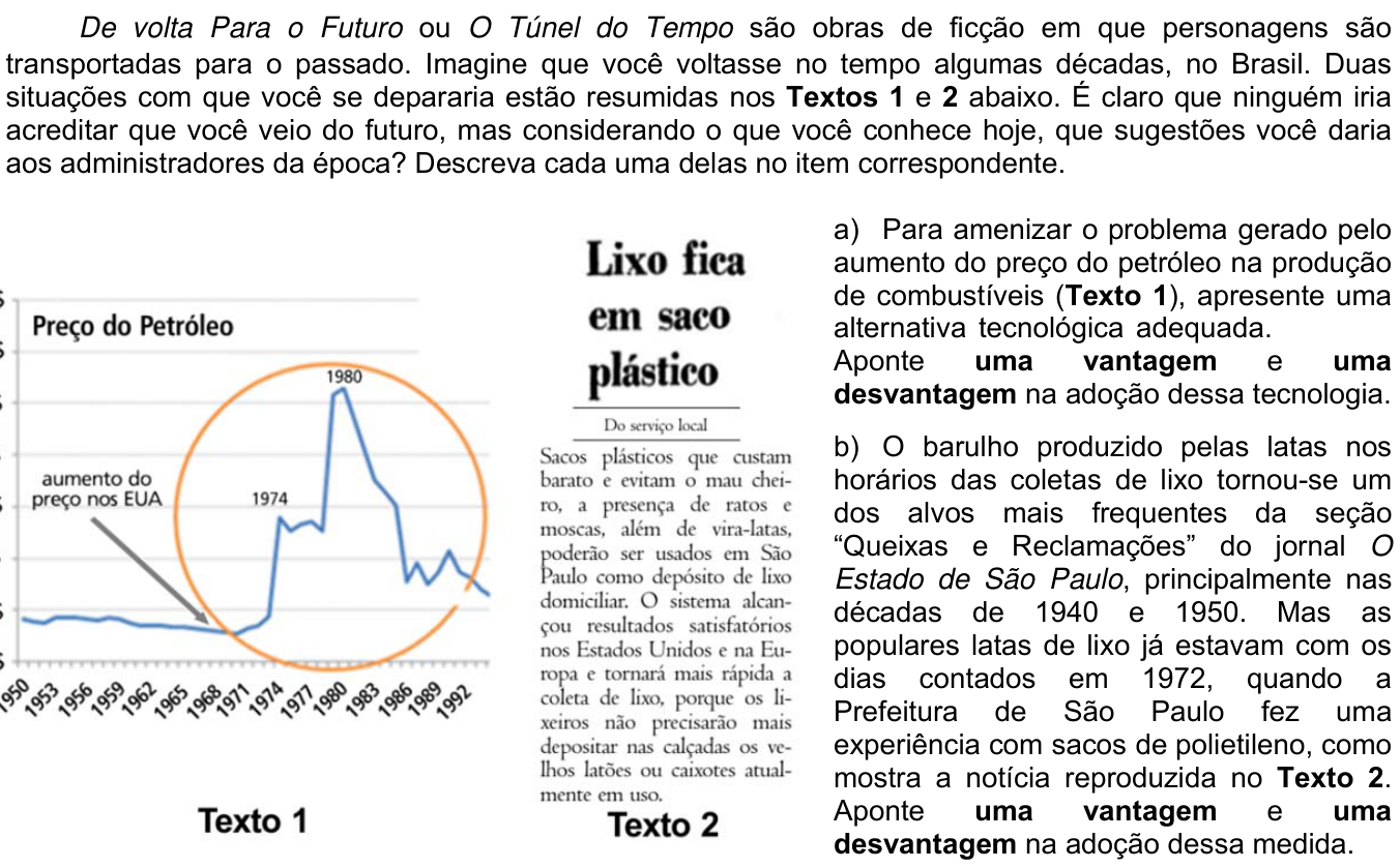 Questão 21 no caderno CB da 2ª fase da UNICAMP 2020