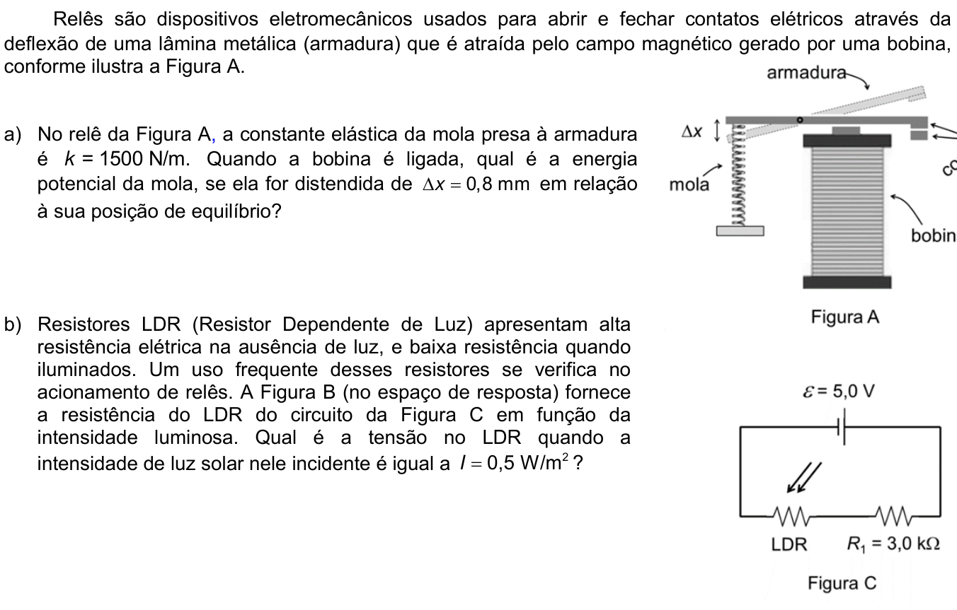 Questão 13 no caderno CE da 2ª fase da UNICAMP 2020