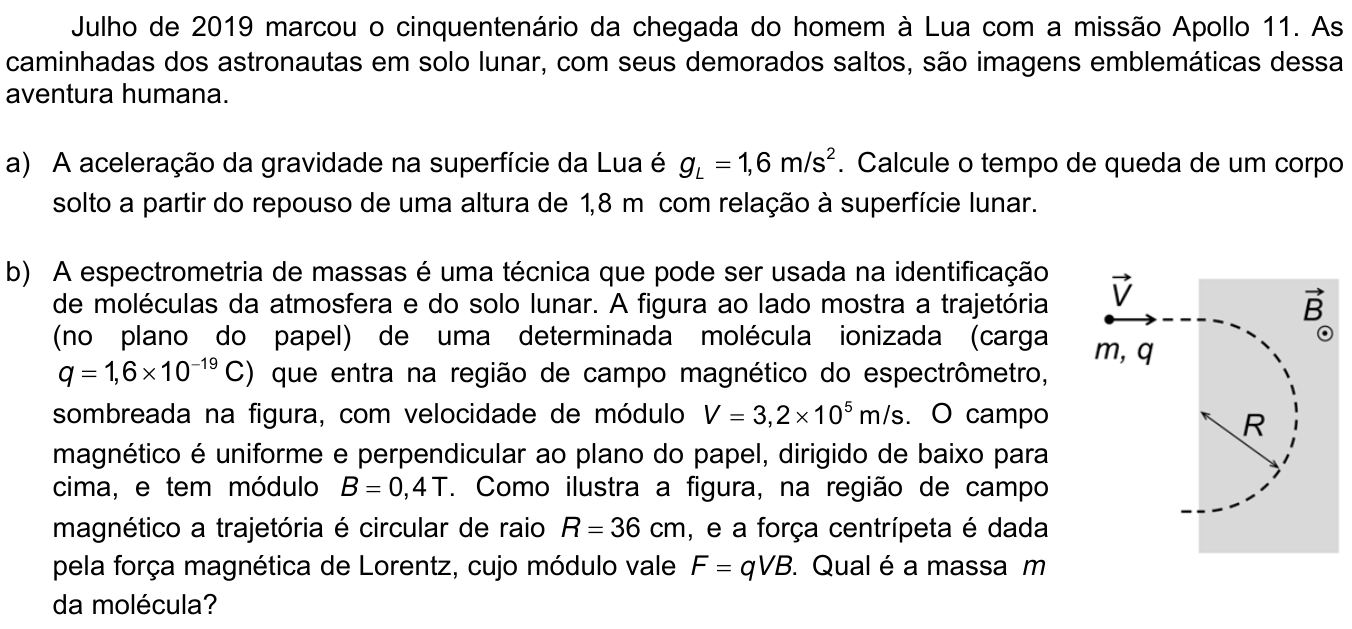 Questão 16 no caderno CE da 2ª fase da UNICAMP 2020
