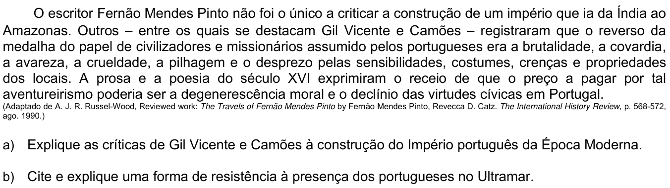 Questão 12 no caderno CH da 2ª fase da UNICAMP 2020